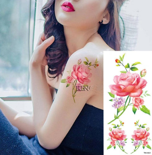 Beautiful Flower Tattoos: Peony, Rose, and Plum