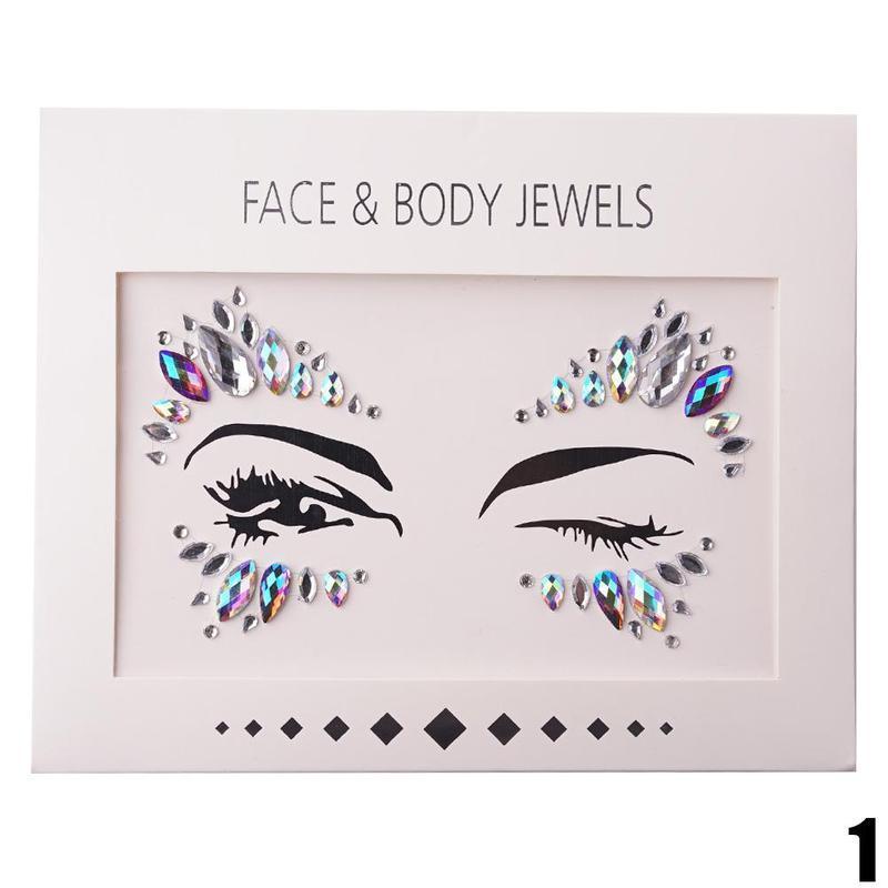 Rhinestone Face Tattoos: Glam Up Your Look