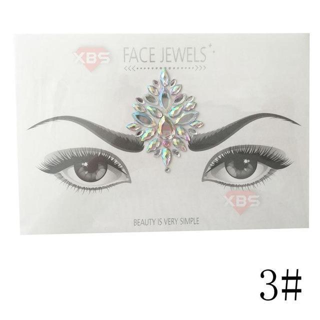 Rhinestone Face Tattoos: Glam Up Your Look