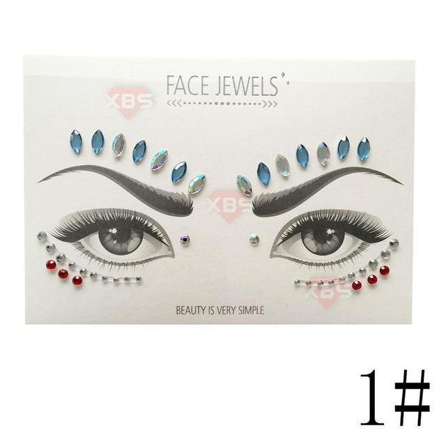 Rhinestone Face Tattoos: Glam Up Your Look