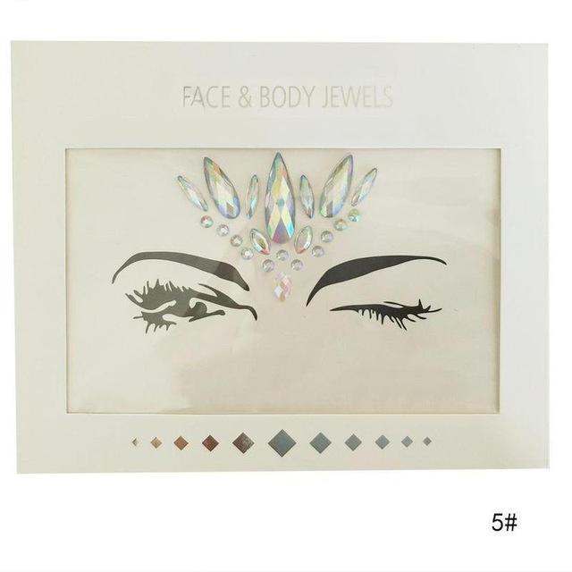 Rhinestone Face Tattoos: Glam Up Your Look