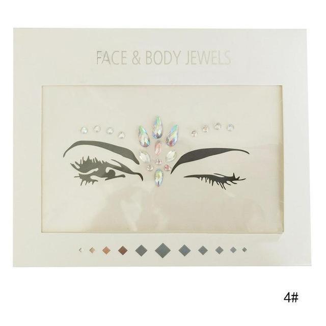 Rhinestone Face Tattoos: Glam Up Your Look