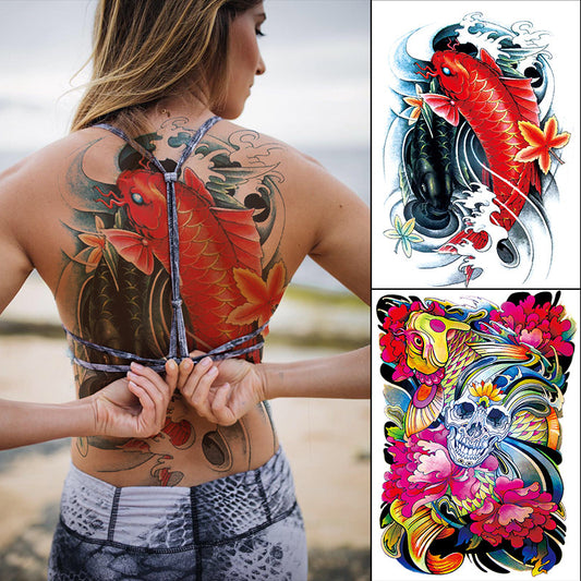 Full-Back Temporary Tattoos: Bold and Eye-Catching