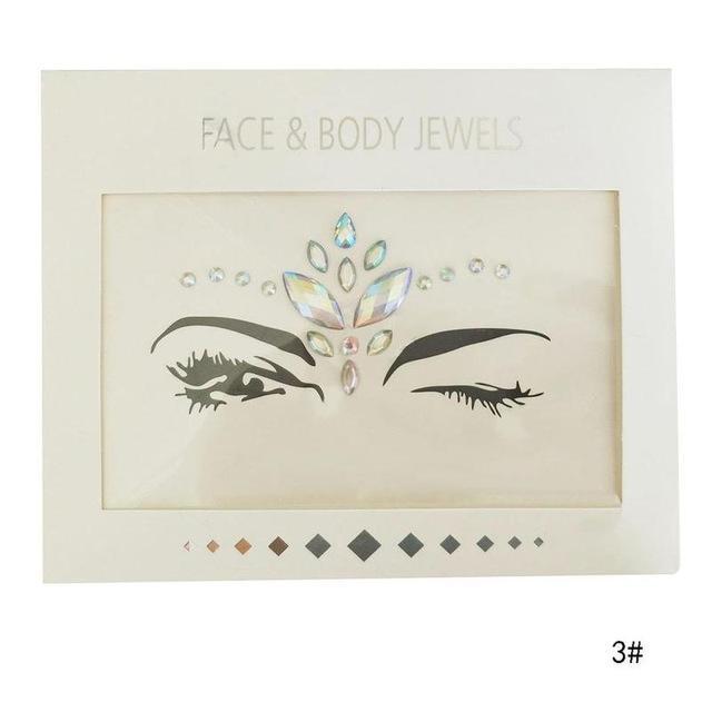 Rhinestone Face Tattoos: Glam Up Your Look