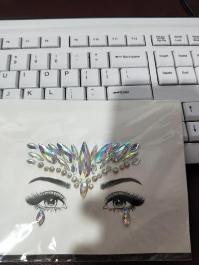 Rhinestone Face Tattoos: Glam Up Your Look