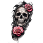 Death's Embrace: Rose and Skull Ink